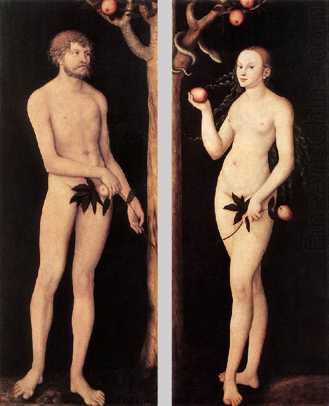 CRANACH, Lucas the Elder Adam and Eve 01 china oil painting image